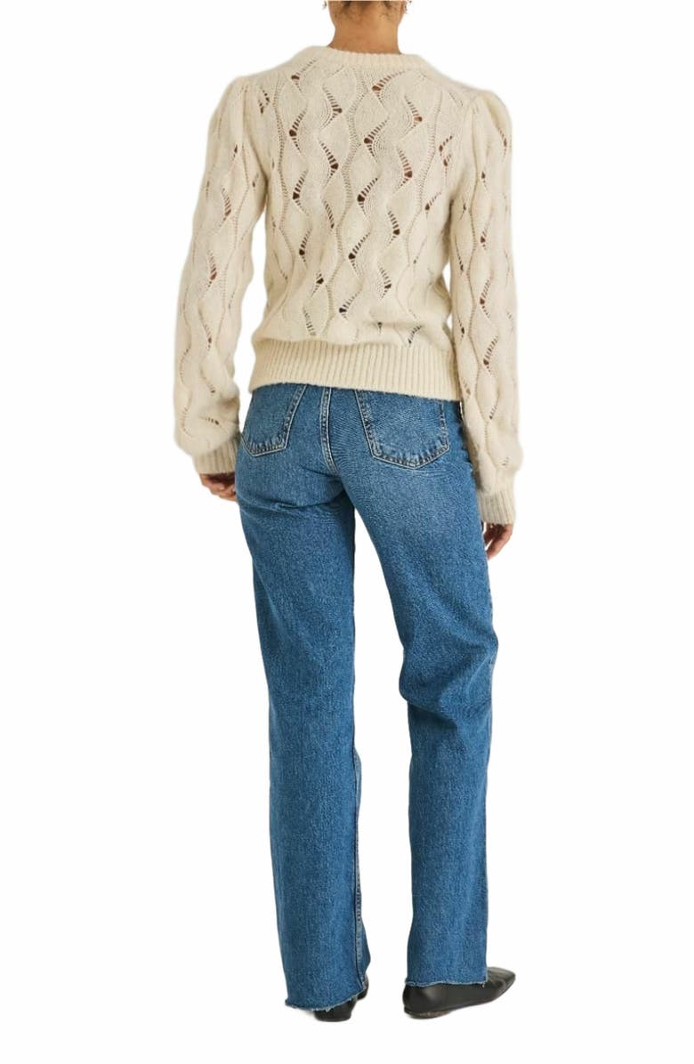 Rebecca Taylor Alpaca Chainette Sweater, Alternate, color, Ivory