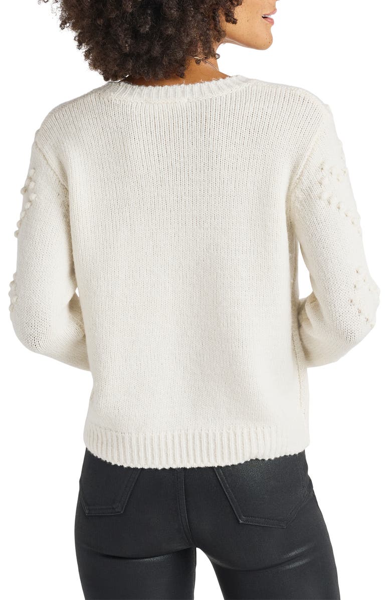 Splendid Daphne Pom Heart Crewneck Sweater, Alternate, color,