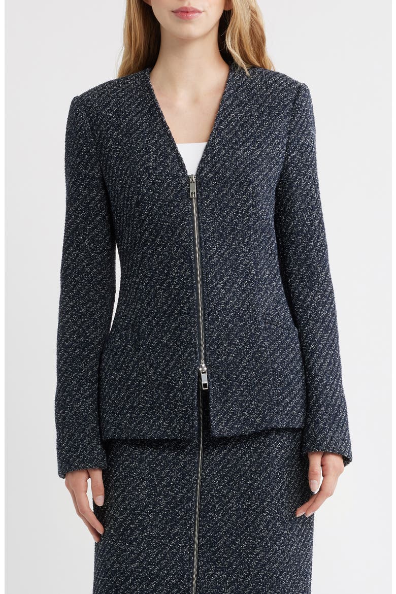 Jia Zip Tweed Jacket, Main, color, OPEN MISCELLANEOUS