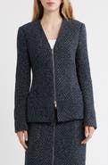 BOSS Jia Zip Tweed Jacket