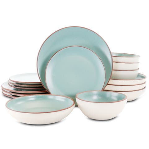 Contempo Classic 16 Piece Round Terracotta Dinnerware Set
