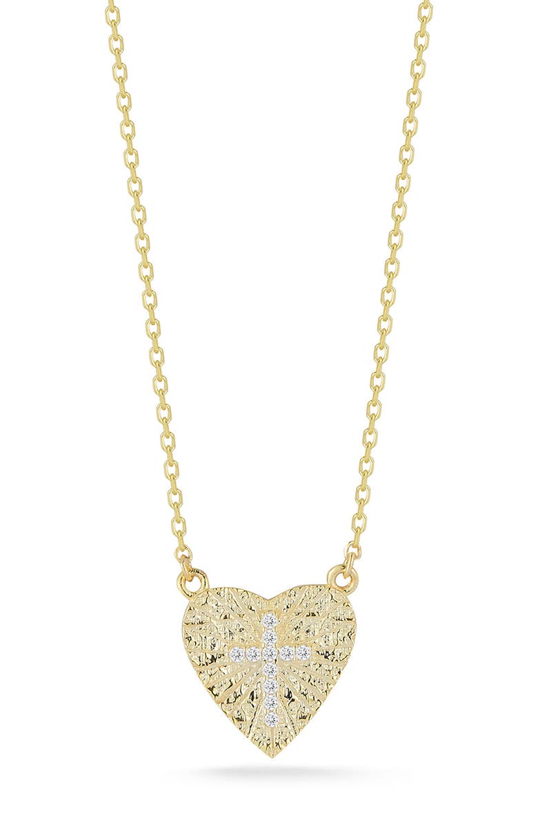 GLAZE JEWELRY Heart Pendant Necklace, Main, color, Gold