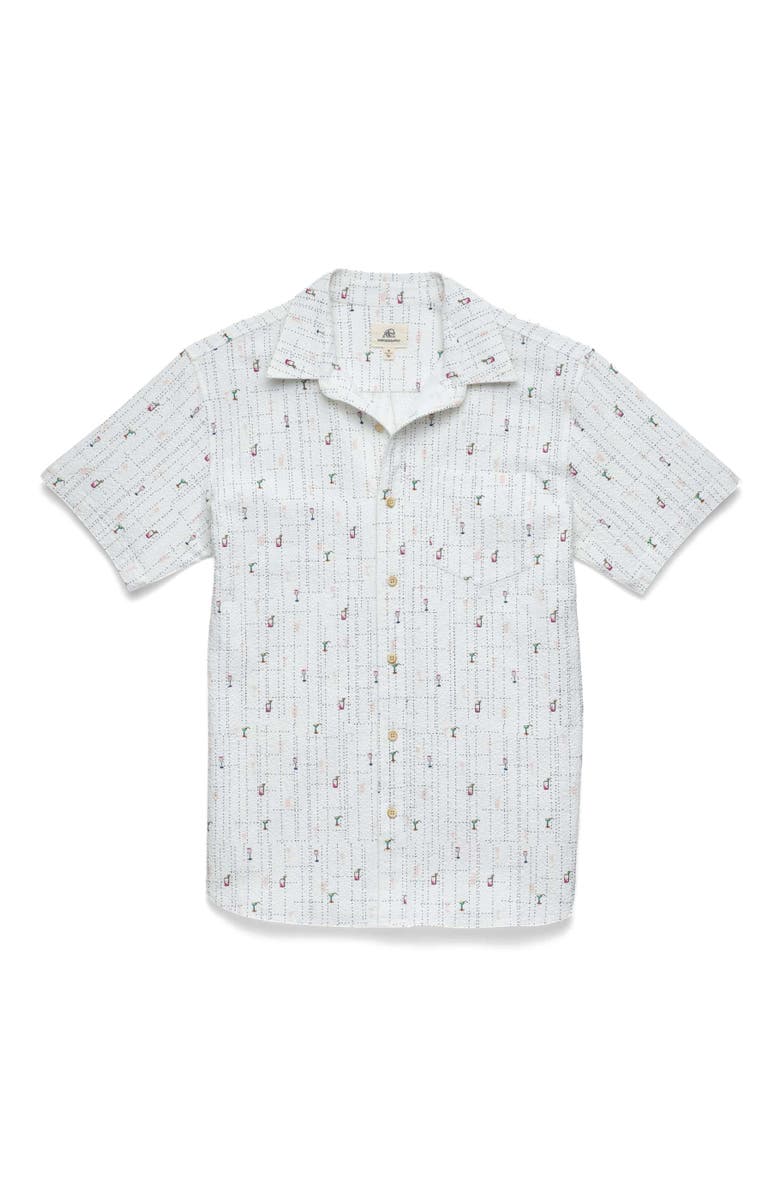 Surfside Supply Co. Joey Seersucker Cocktail Shirt, Main, color, White