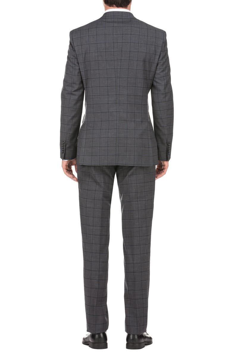 English Laundry Two Button Notch Lapel Trim Fit Suit, Alternate, color, Charcoal