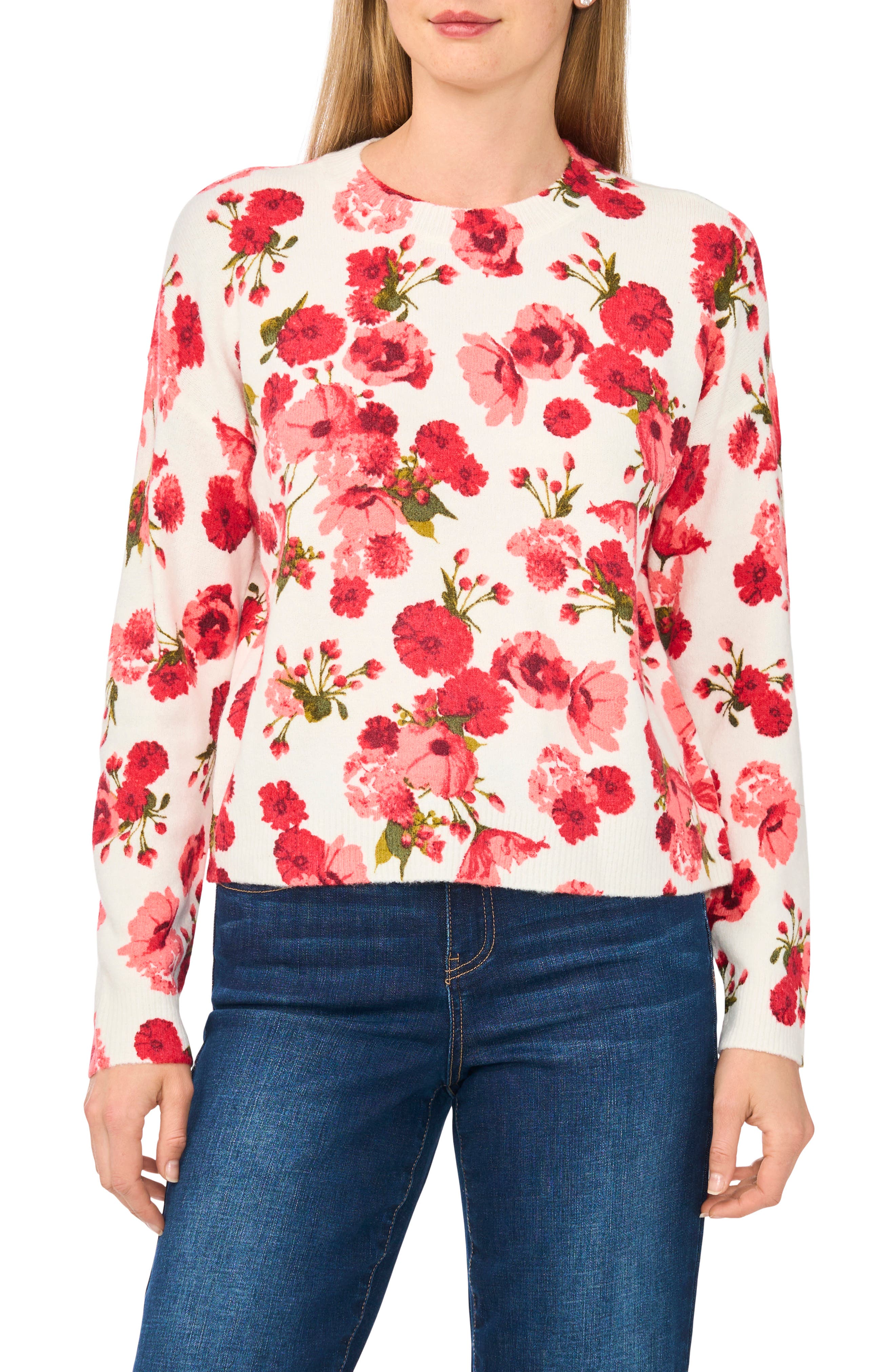 Floral Crewneck Sweater