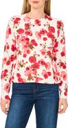 CeCe Floral Crewneck Sweater