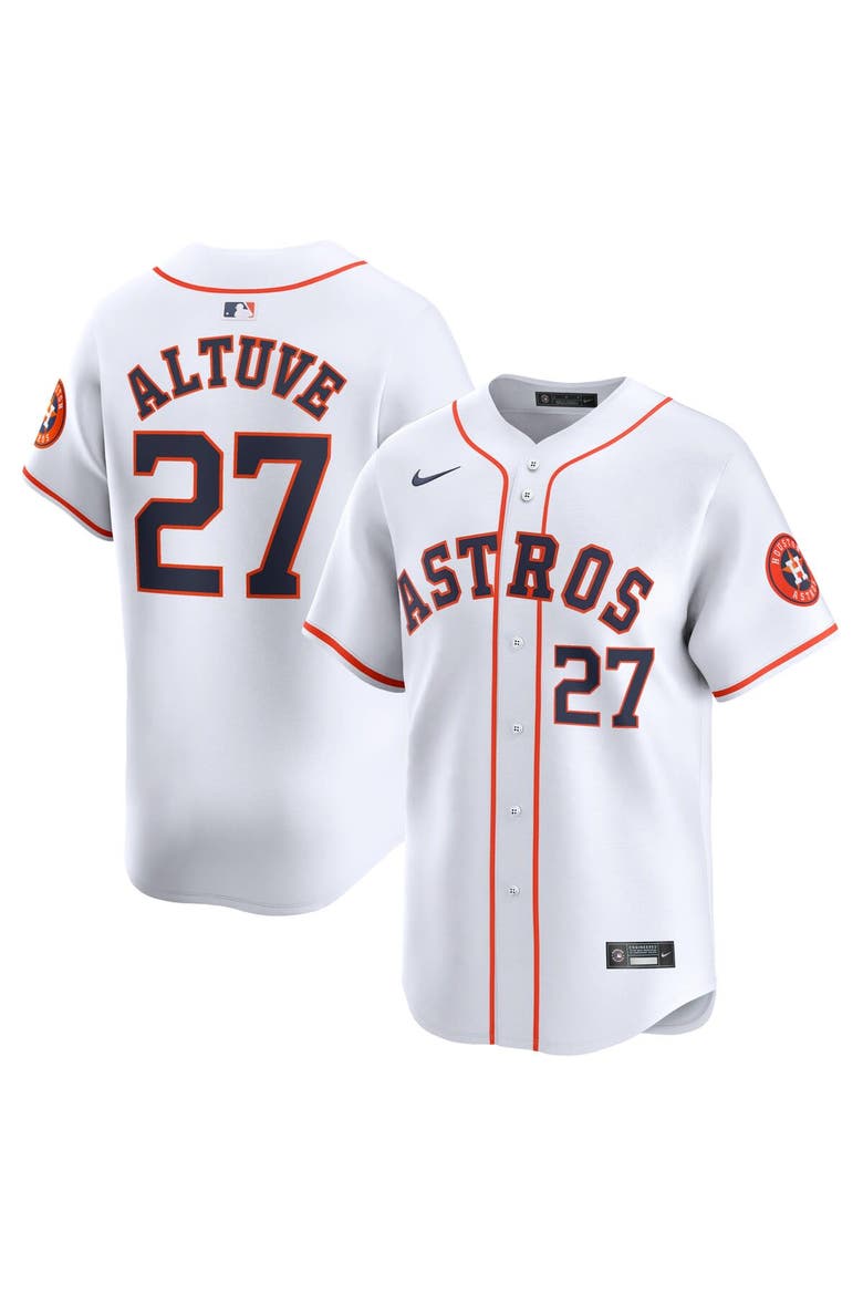 Men's Nike Jose Altuve White Houston Astros Home Limited Player Jersey, Alternate, color, White