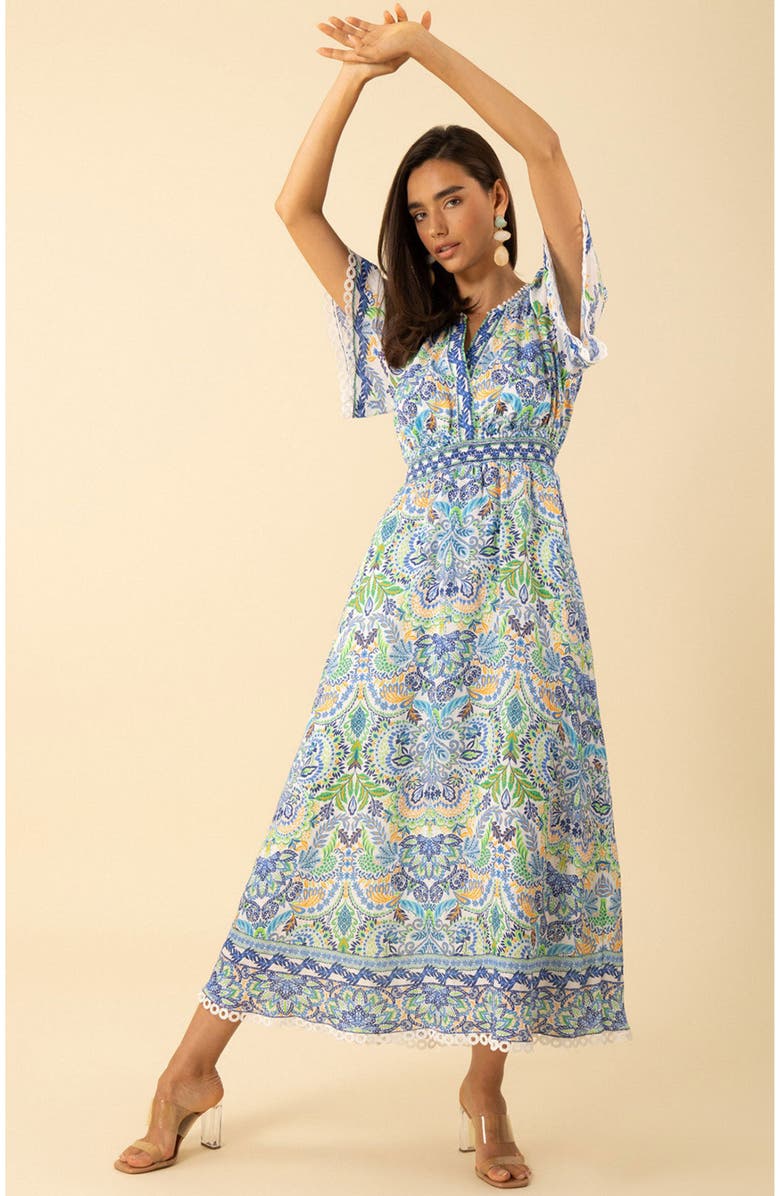 Hale Bob Katelyn Linen Maxi Dress, Main, color, 