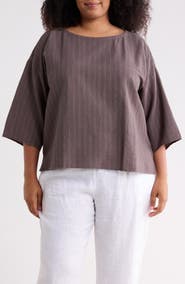 Eileen Fisher Boxy Short Sleeve Top