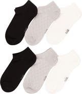 Felina Assorted 6-Pack Textured mesh No Show Socks