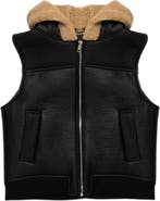 DELUC Brad Hooded Faux Shearling Vest