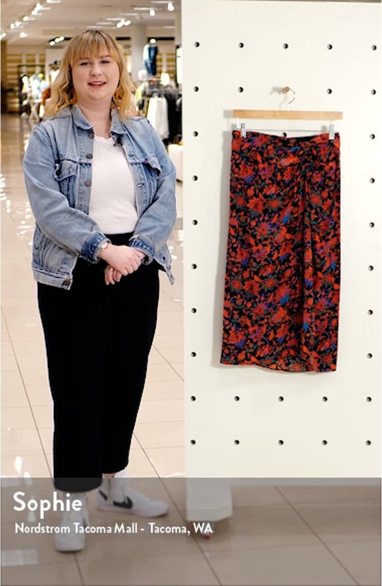 Amber Silk Midi Skirt, sales video thumbnail