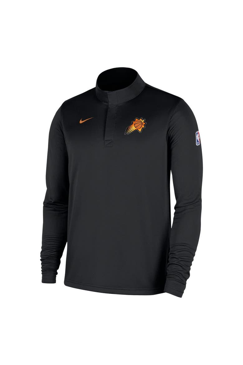 Men's Nike Black Phoenix Suns 2025/26 Authentic Coaches Quarter-Zip Dri-Fit Top, Alternate, color, Black