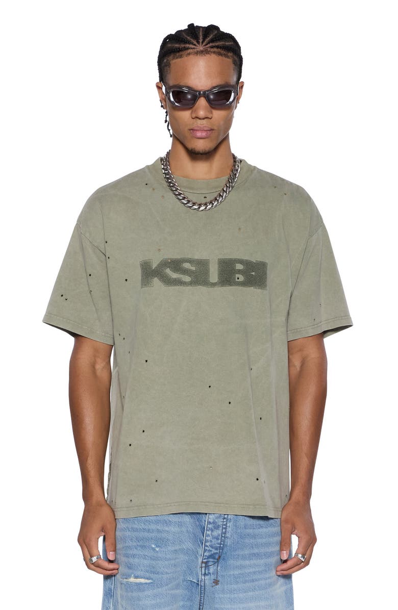 Ksubi Blasted Ekcess Oversize Distressed Graphic T-Shirt, Alternate, color,