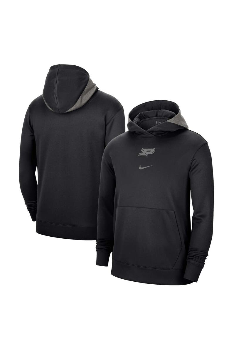 Nike Men's Nike Black Purdue Boilermakers Team Basketball Spotlight Performance Pullover Hoodie, Main, color,