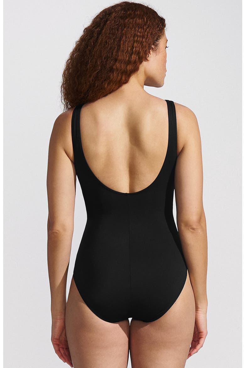 New SlenderSuit Wrap One Piece Swimsuit, Alternate, color, Black