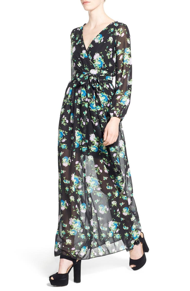 Dirty Ballerina Long Sleeve Maxi Dress, Alternate, color,