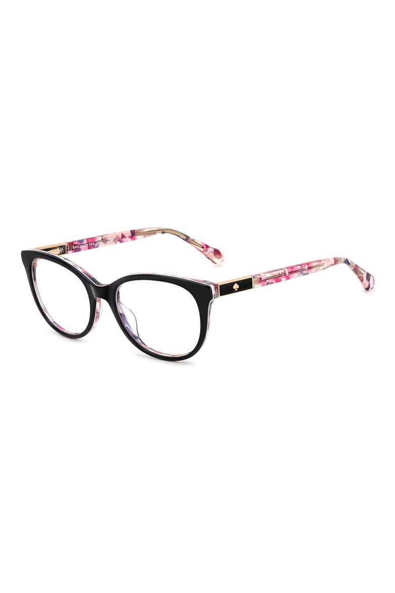 joshann 52mm oval optical glasses, Alternate, color, BLACK