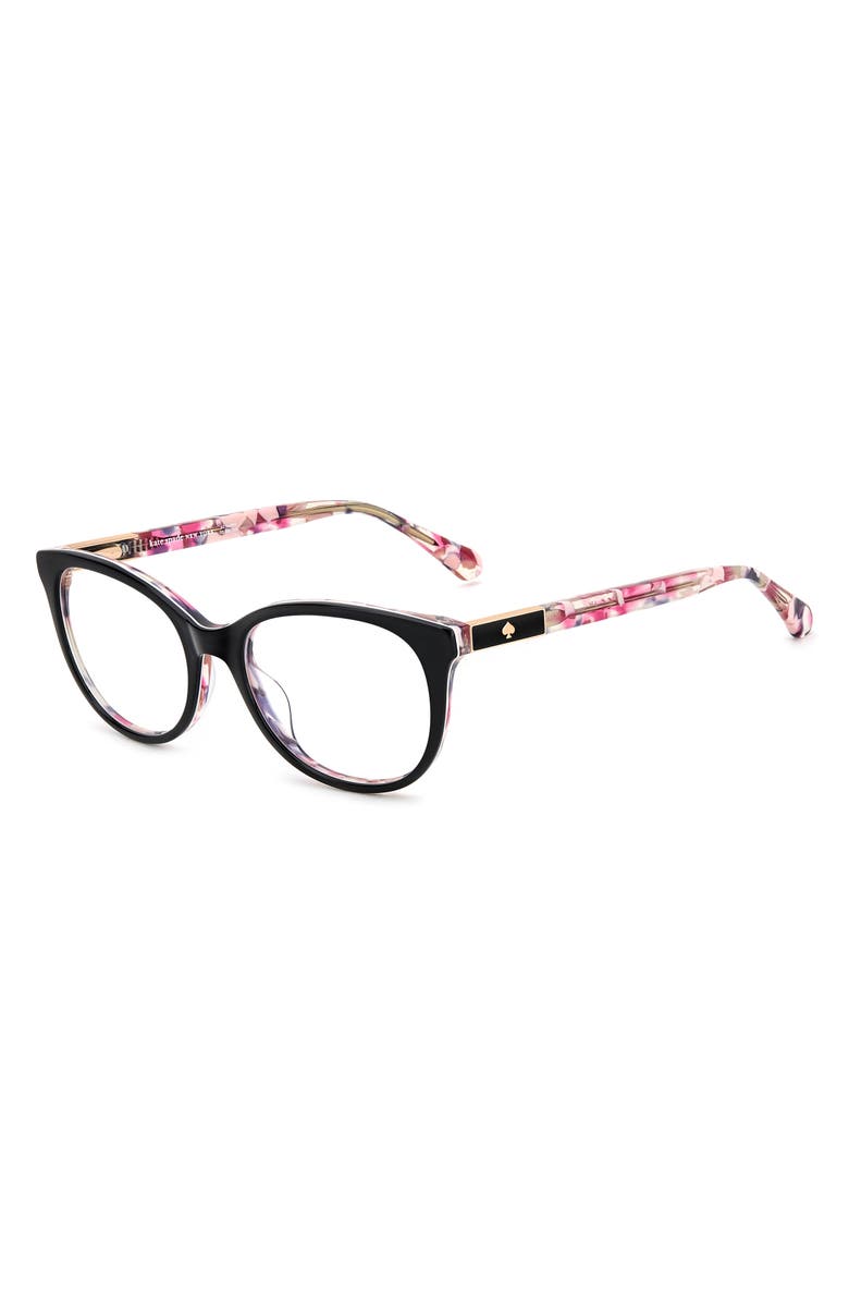Kate Spade New York joshann 52mm oval optical glasses, Alternate, color, Black
