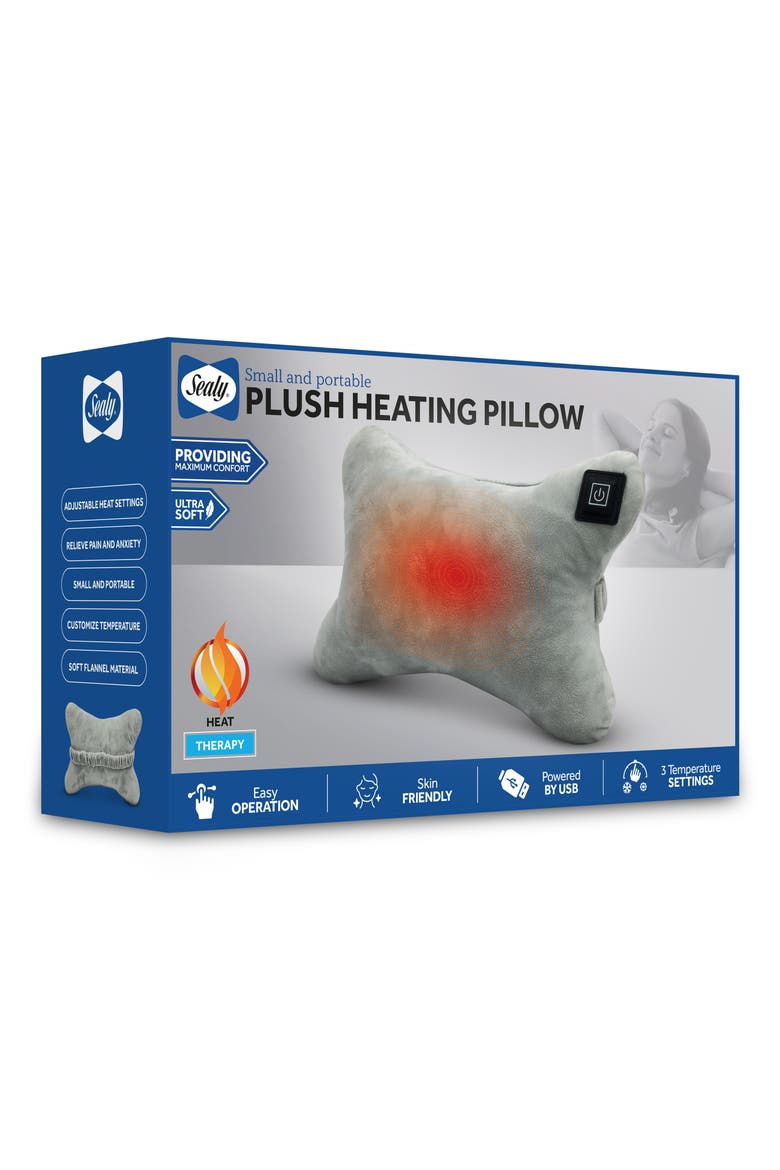 Plush Heating Pillow, Alternate, color, GREY