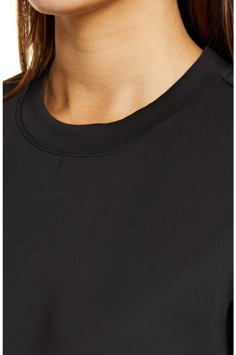 Scuba Crepe Boyfriend Sweatshirt, Alternate, color, BLACK001