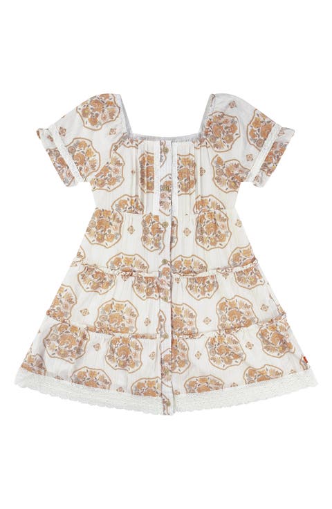 Kids' Button Front Tiered Dress (Big Kid)