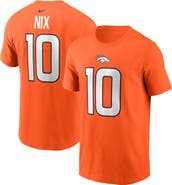 Nike Youth Nike Bo Nix Orange Denver Broncos 2024 NFL Draft Name & Number T-Shirt