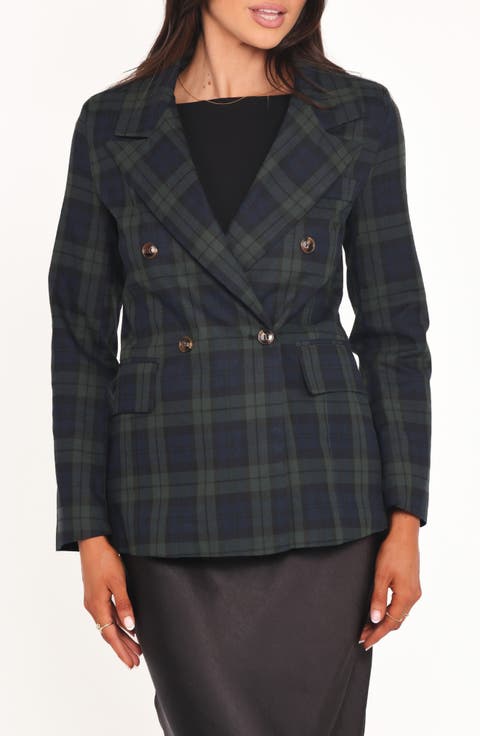 Juliette Plaid Double Breasted Blazer