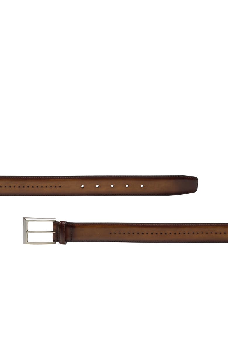 Magnanni Anza Leather Belt, Alternate, color, Anza Ii Tabaco