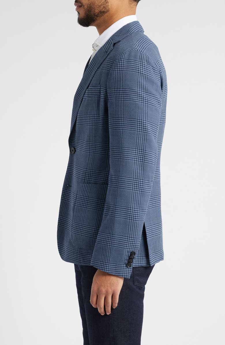 BOSS Hanry Slim Fit Blue Glen Check Stretch Wool Sport Coat, Alternate, color, Medium Blue