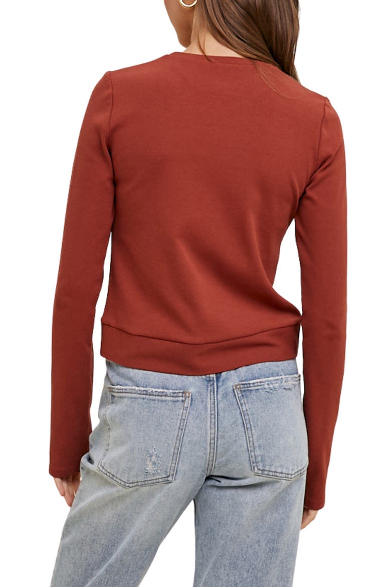 Ribbed Knit Top, Alternate, color, BURLWOOD
