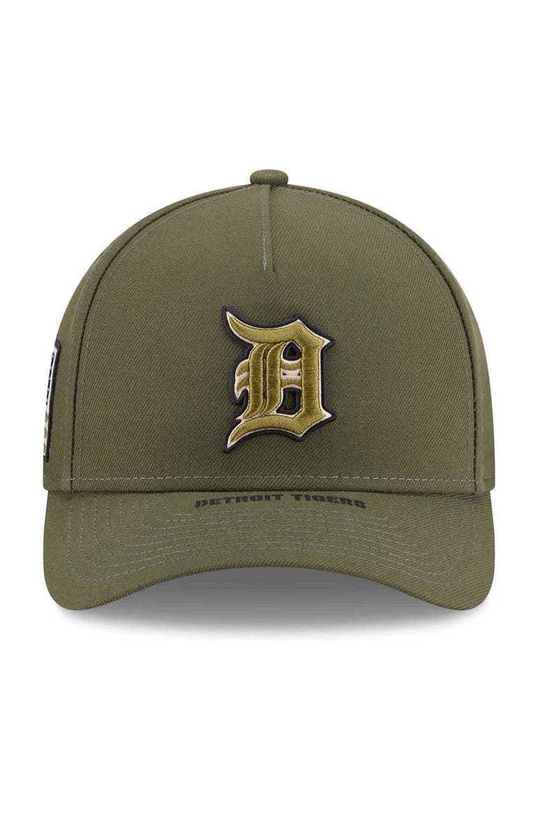 Youth New Era Olive Detroit Tigers 2026 Armed Forces Day 9FORTY M-Crown Adjustable Hat, Alternate, color, Olive