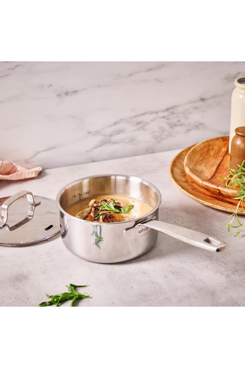 Maestro 3-Piece Full Clad Stainless Steel Saucepan & Stock Pot Set, Alternate, color, Silver
