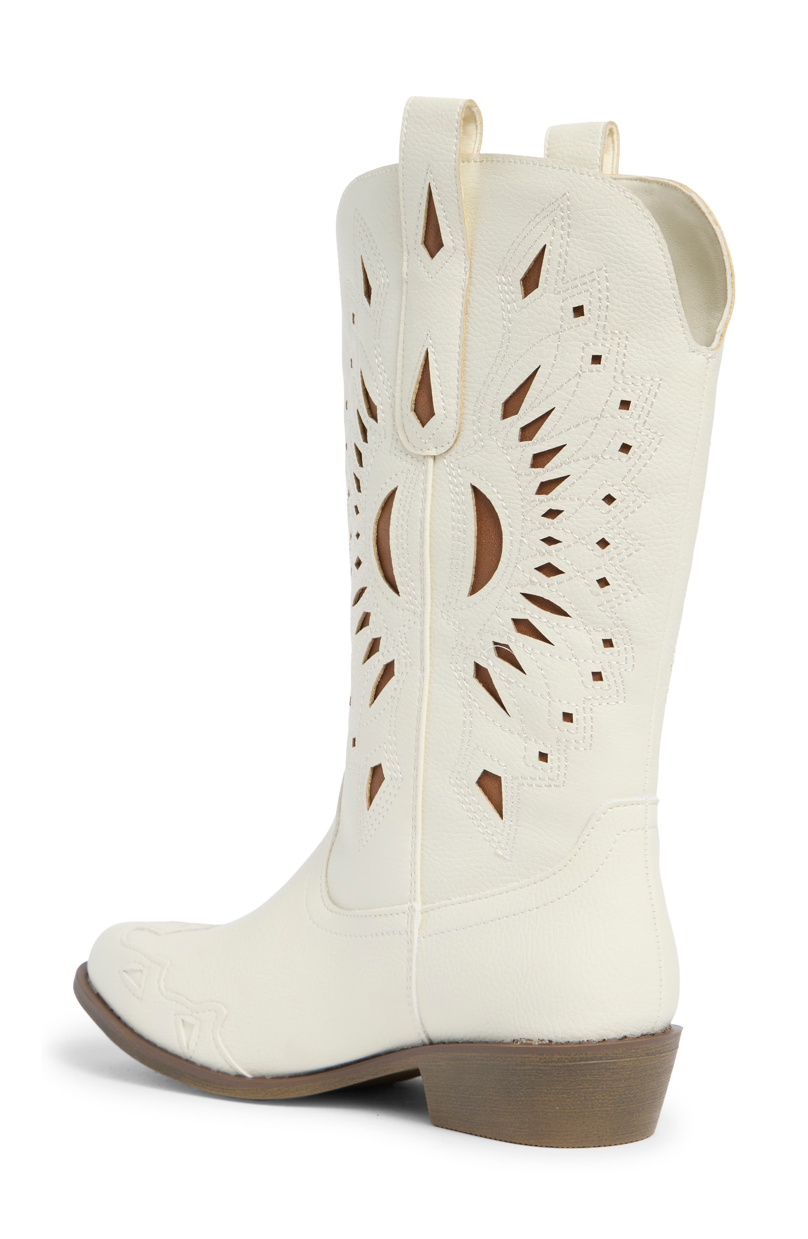 Western Boot, Alternate, color, CREAM/ TAN