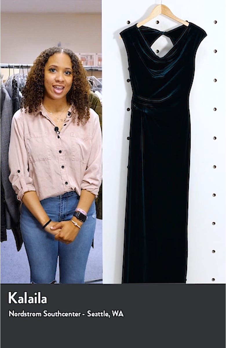 Twist Back Velvet Gown, sales video thumbnail