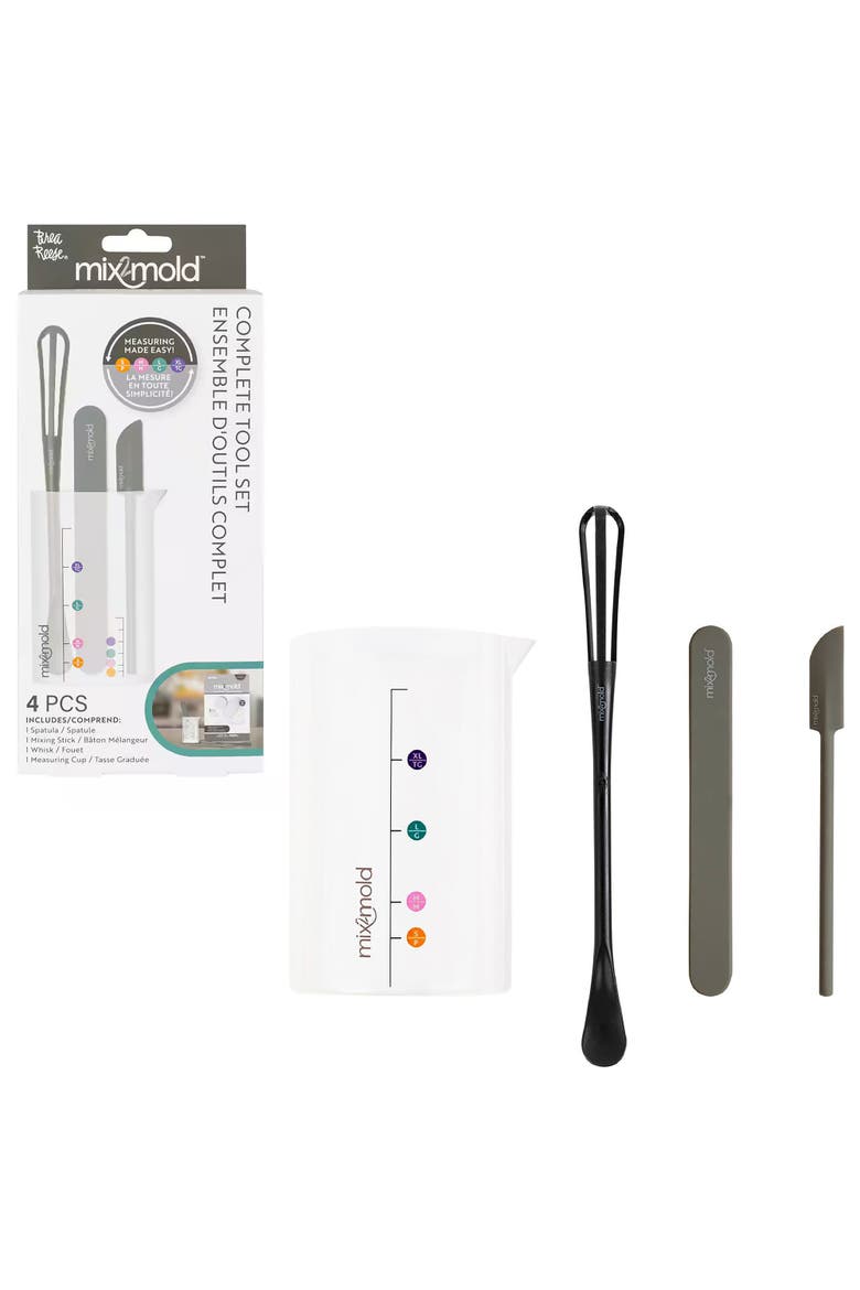 Mix2Mold Ceramic Resin Tool Set, Craft Kit, 4Pcs, Adults & Kids, Alternate, color, Multicolored