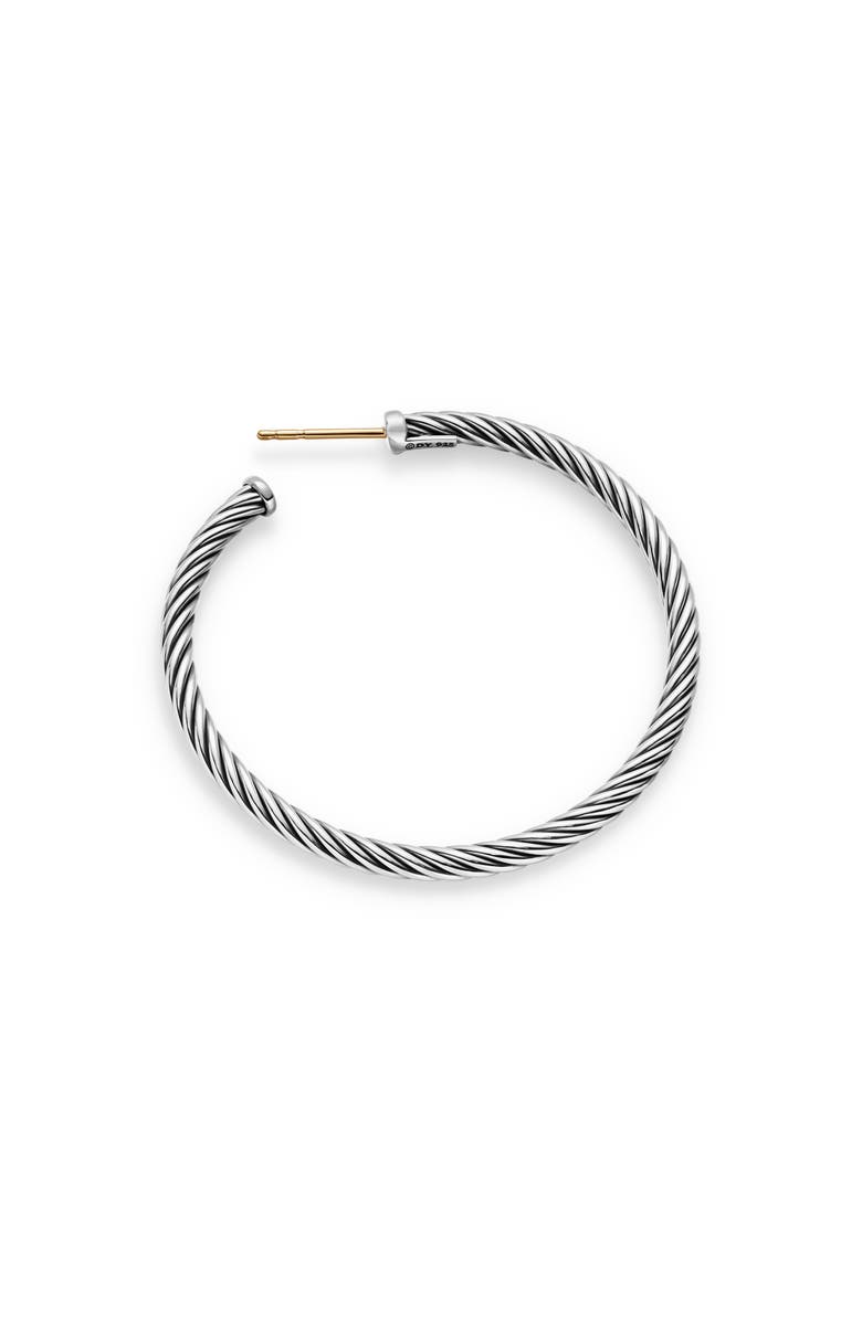 David Yurman Cable Hoop Earrings, Alternate, color, Silver