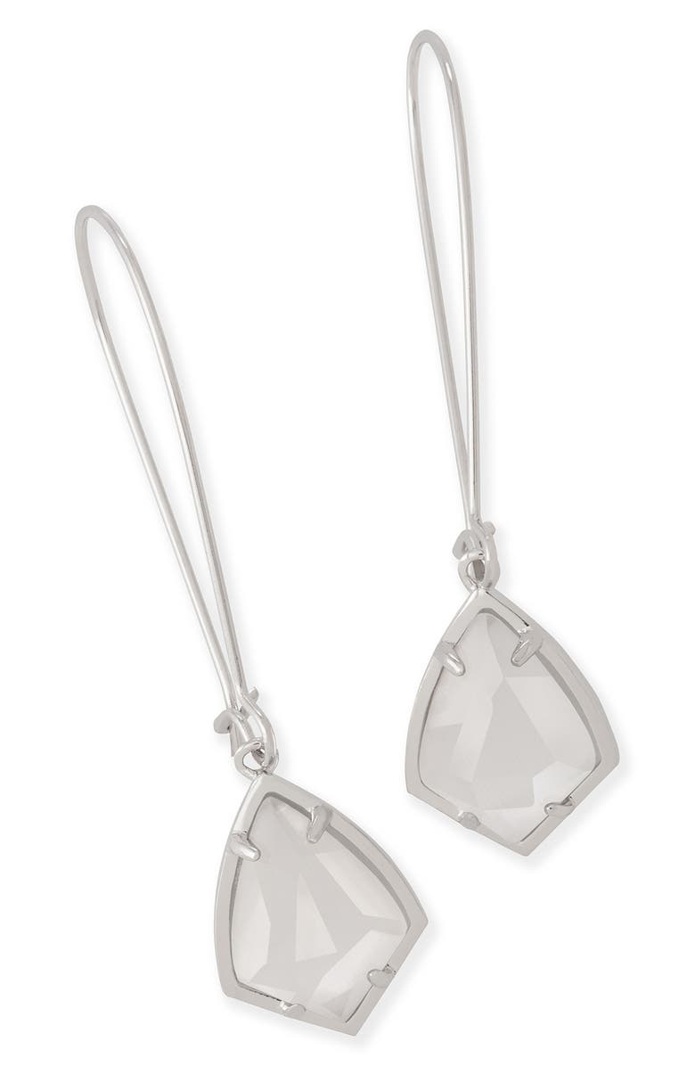Kendra Scott Carrine Earrings, Main, color, Slate/ Silver