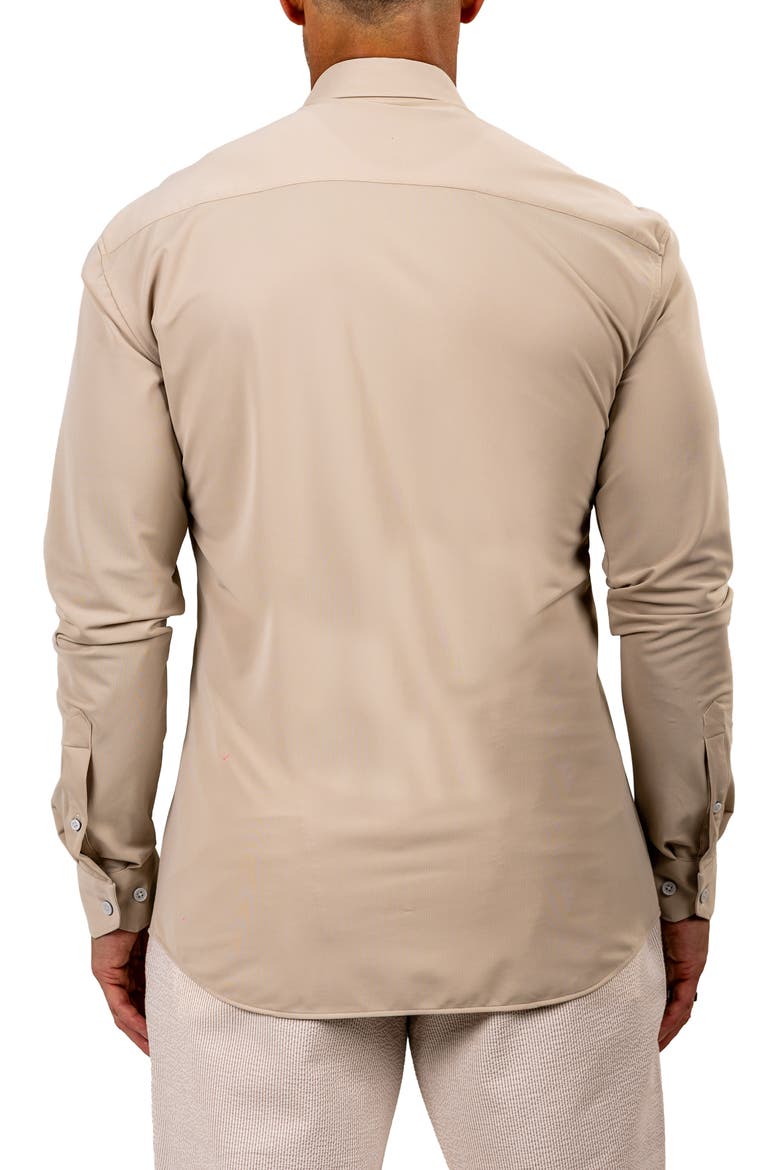 FibZip Marthyr Knit Zip-Up Shirt, Alternate, color, BROWN