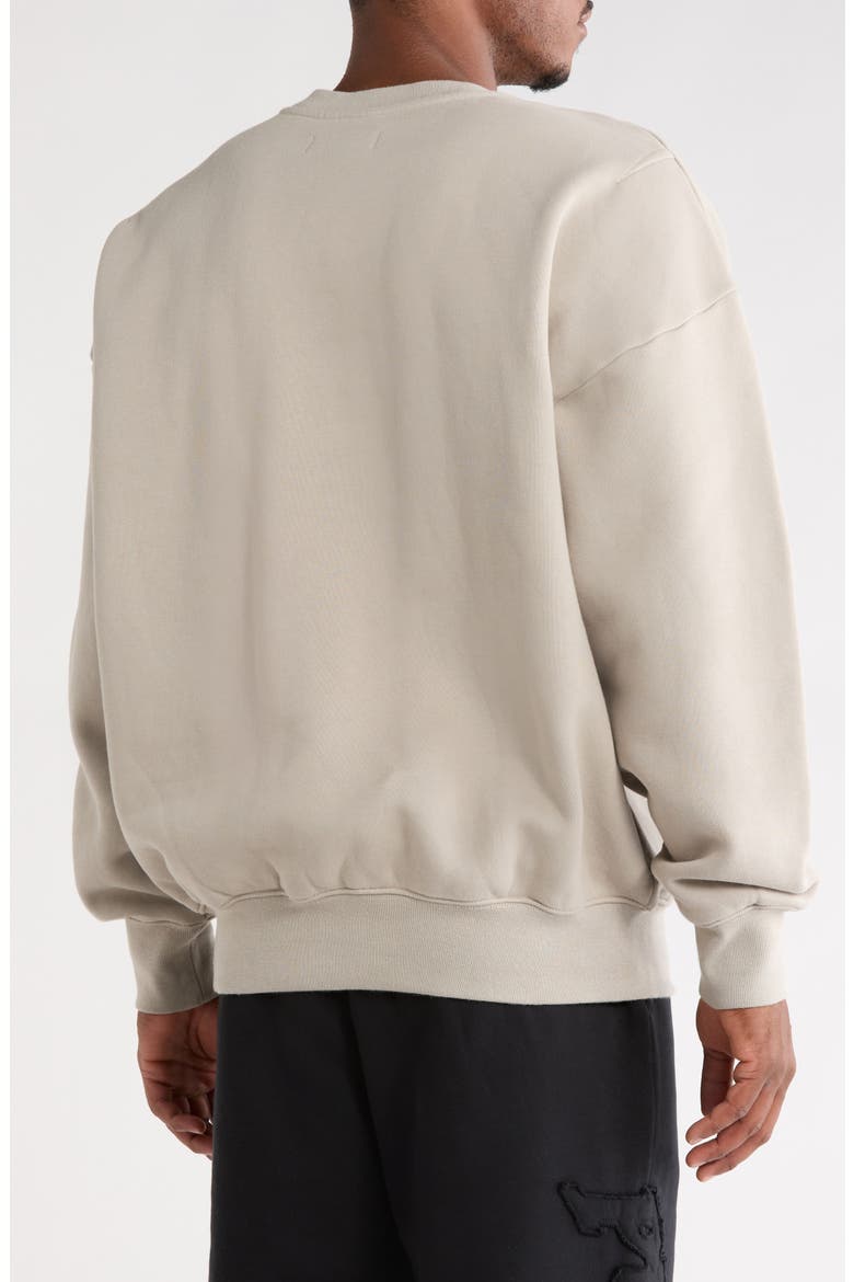 Logo Cotton Fleece Sweatshirt, Alternate, color, GREY
