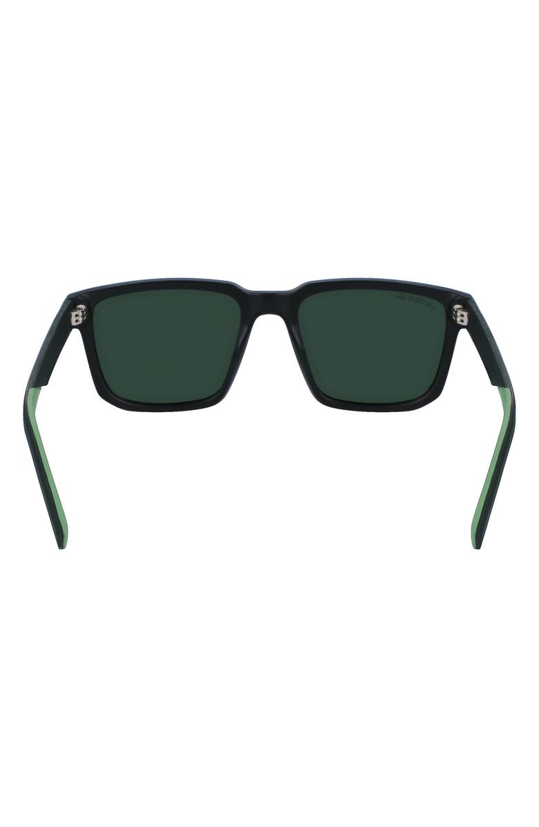 Lacoste L999S 55mm Square Sunglasses, Alternate, color, Matte Green
