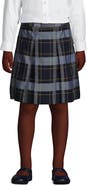 Lands' End School Uniform Girls Plaid Box Pleat Skirt Top of the Knee