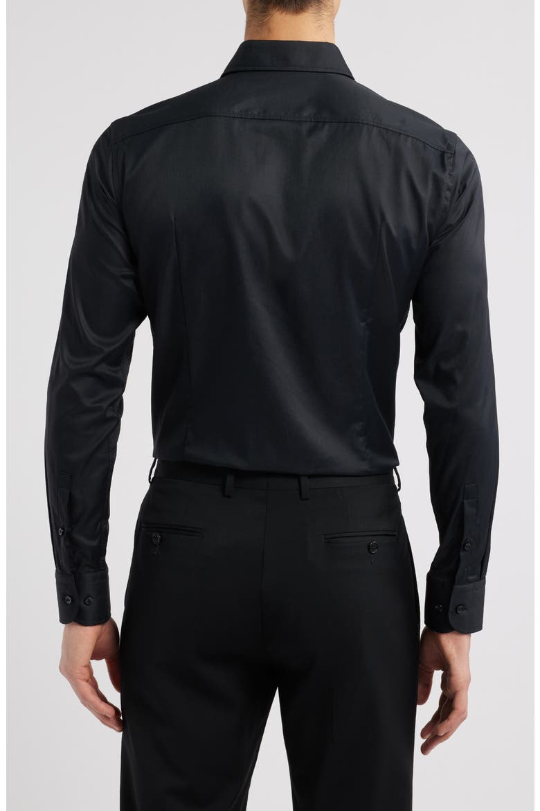 Hank Kent Performance Twill Dress Shirt, Alternate, color, BLACK