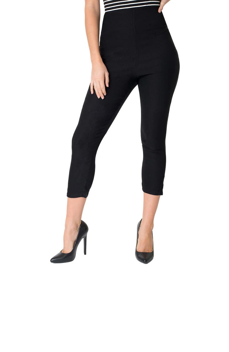 Unique Vintage Rachelle Capri Pants, Alternate, color, Black