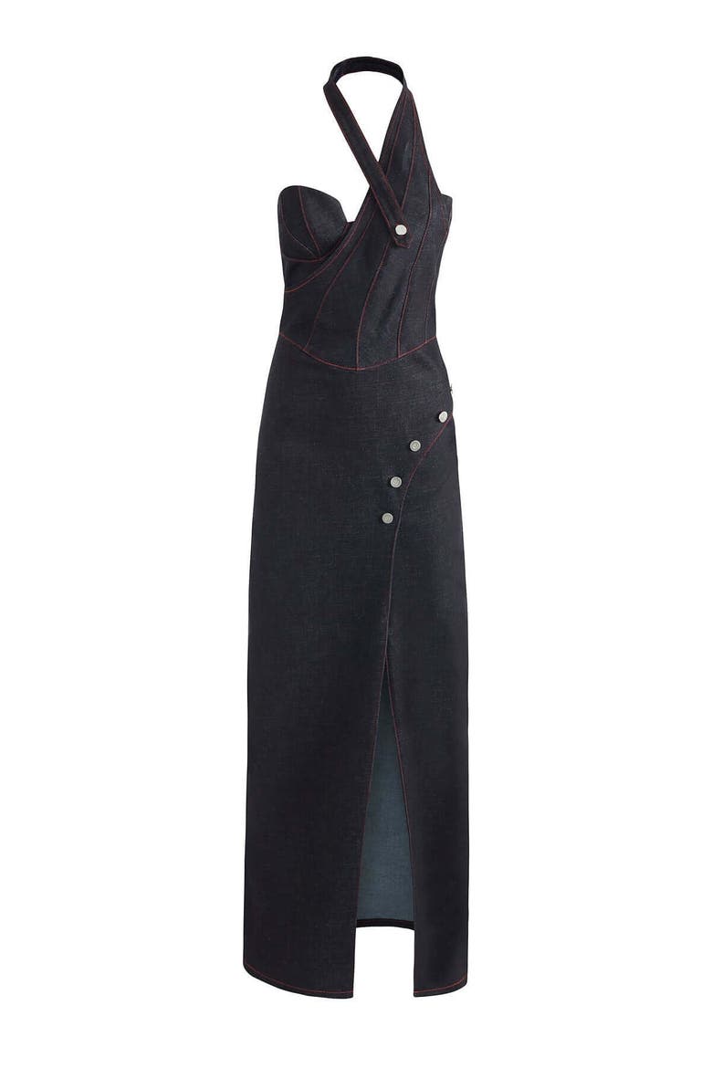 Davidson Cross Neck Maxi Dress, Main, color, Deep Blue
