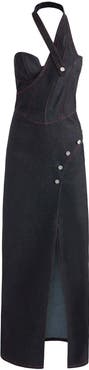 Jendue Davidson Cross Neck Maxi Dress