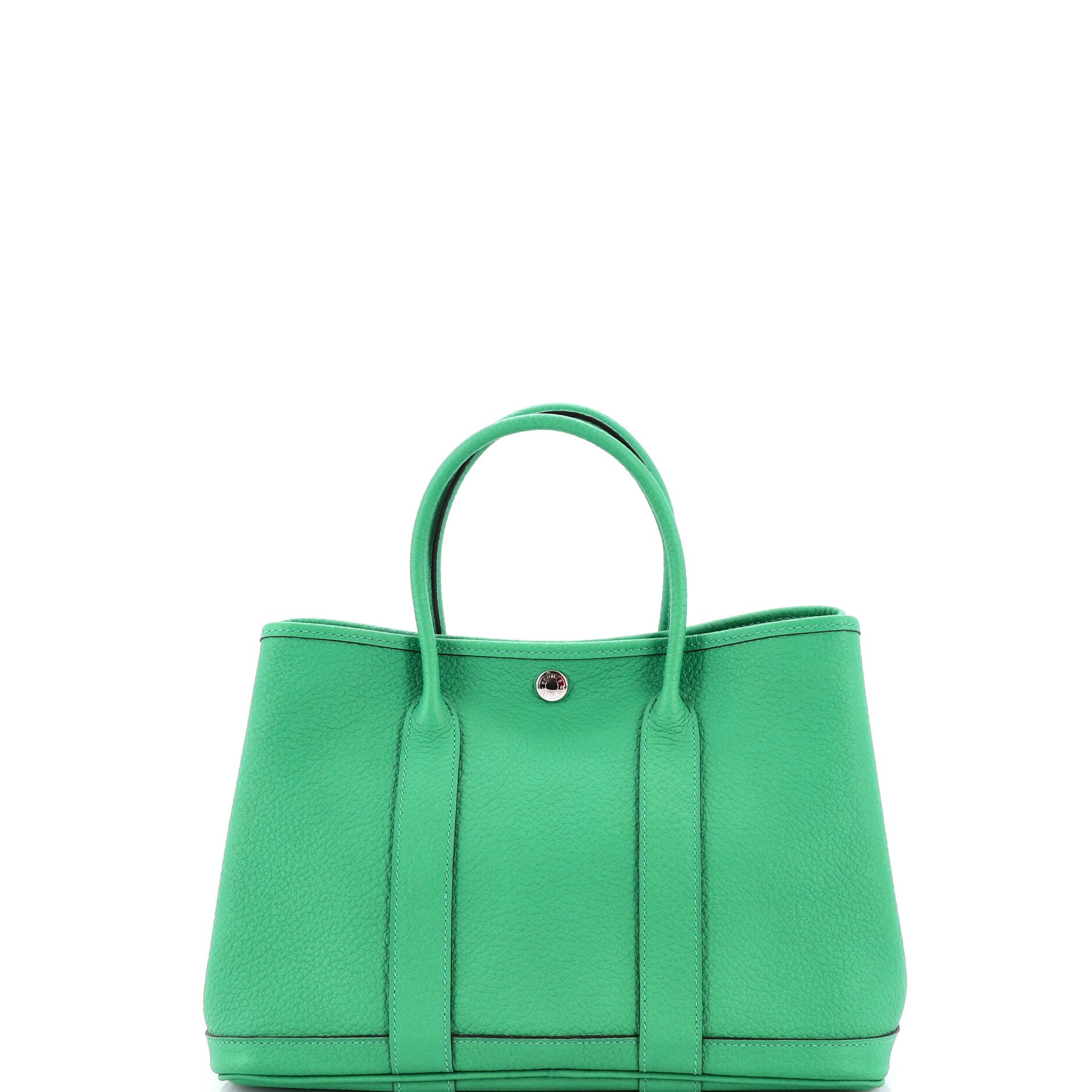 Pre-Owned Hermes Garden Party Tote Leather 30, Alternate, color, Green