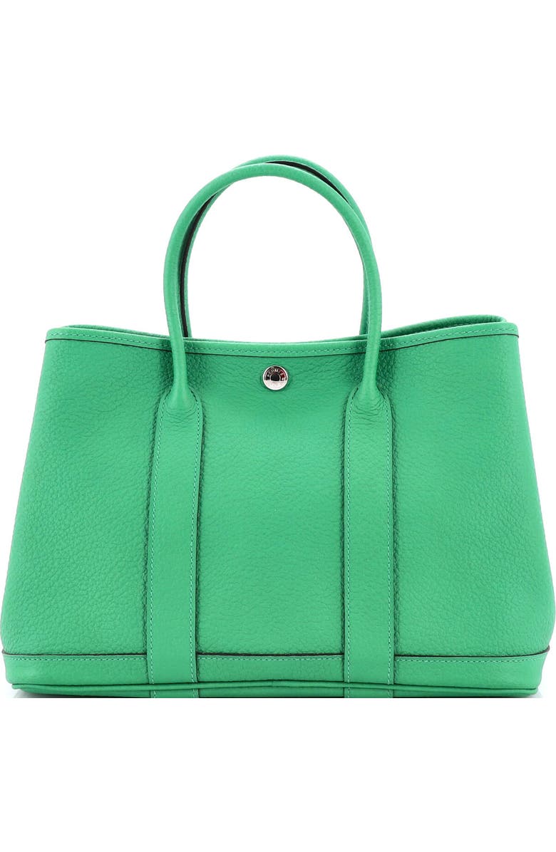 Pre-Owned Hermes Garden Party Tote Leather 30, Alternate, color, Green