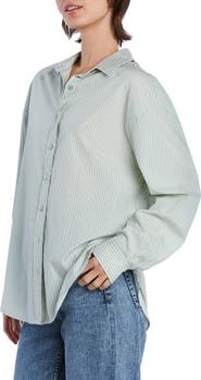Wash Lab Denim Oversize Stripe Shirt