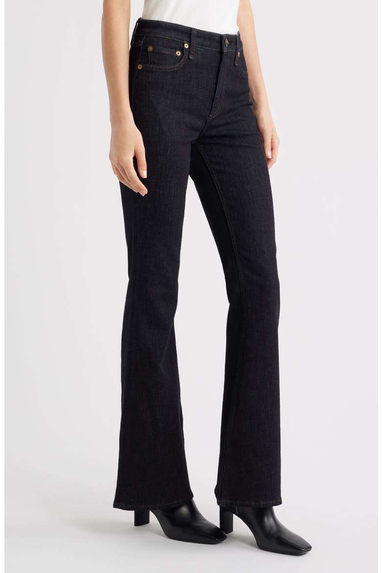 Flexi Dahlia Mid Rise Flare Jeans, Alternate, color, RINSE
